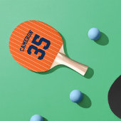 Volledig bewerkbare kleuren Baseball Jersey Stripe Tafeltennisbatje