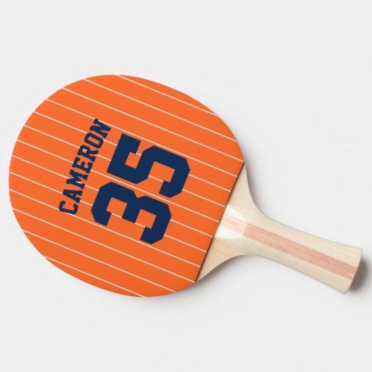 Volledig bewerkbare kleuren Baseball Jersey Stripe Tafeltennisbatje (Zijkant)