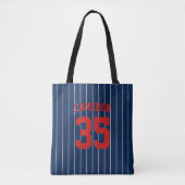 Volledig bewerkbare kleuren Baseball Jersey Stripe Tote Bag (Voorkant)