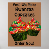 Volledig bewerkbare Kwanzaa Cupcakes Poster (Voorkant)