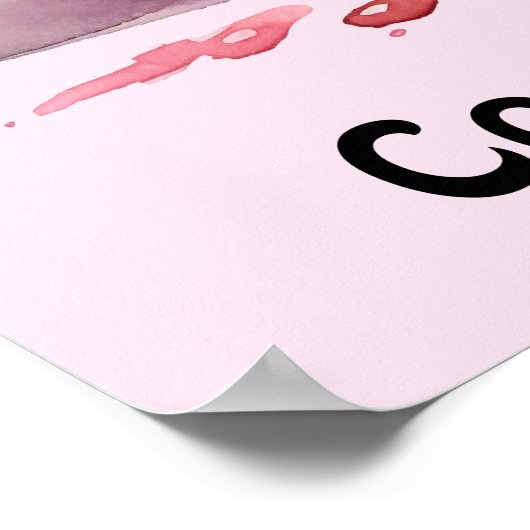 Volledig bewerkbare Macarons voor Cake Store Poster (Hoek)