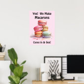 Volledig bewerkbare Macarons voor Cake Store Poster (Thuiskantoor)