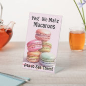 Volledig bewerkbare Macarons voor Cake Store Reclamebord Met Voetstuk (Insitu)