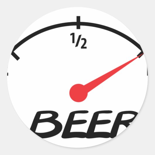volledig bierniveau-pictogram ronde sticker (Voorkant)