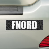 Volledig blanco Bumpersticker (fnord) (Op auto)