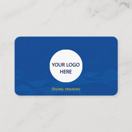 Volledig blauwe golven visitekaartje (Voorkant)