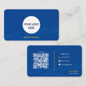 Volledig blauwe golven visitekaartje (Voorkant / Achterkant)