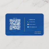 Volledig blauwe golven visitekaartje (Achterkant)