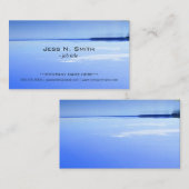 Volledig blauwe, lucht- en meerlucht-visitekaartje visitekaartje (Voorkant / Achterkant)