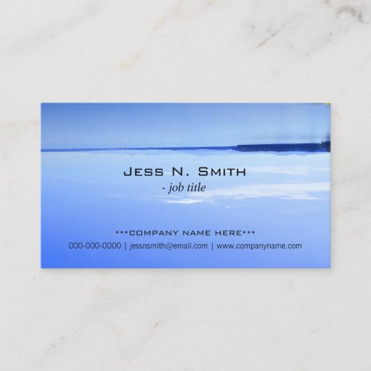 Volledig blauwe, lucht- en meerlucht-visitekaartje visitekaartje (Voorkant)