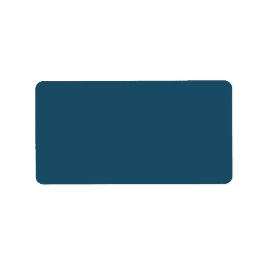 Volledig Blauwgroen Turqoise Blue Solid Trend Back Etiket (Voorkant)