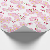 Volledig bloem roze sakura (Cherry blossom) patroo Cadeaupapier (Hoek)