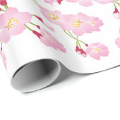 Volledig bloem roze sakura (Cherry blossom) patroo Cadeaupapier (Rol Hoek)