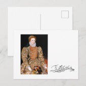 Volledig Body Portret van koningin Elizabeth I van Briefkaart (Voorkant / Achterkant)