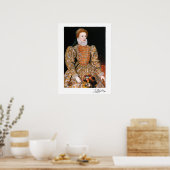 Volledig Body Portret van koningin Elizabeth I van Poster (Keuken)