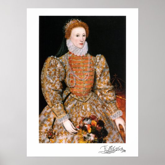 Volledig Body Portret van koningin Elizabeth I van Poster (Voorkant)