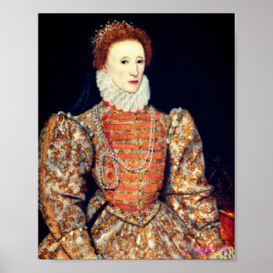 Volledig Body Portret van koningin Elizabeth I van Poster
