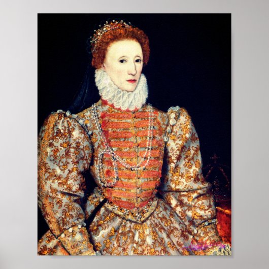 Volledig Body Portret van koningin Elizabeth I van Poster (Voorkant)