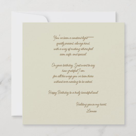 Volledig  Boho Bloemenkrans Kaart (Achterkant)