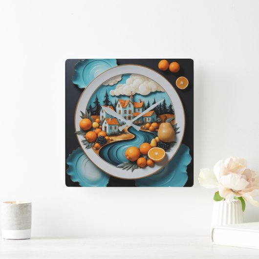 Volledig Bord Vierkante Klok (Huis)