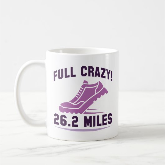 Volledig Crazy 26.2 Mijl Koffiemok (Links)