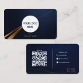 Volledig  Deep Blue & Gold Visitekaartje (Voorkant / Achterkant)