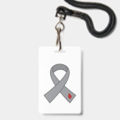 Volledig  Diabetes Ribbon badge (Achterkant met lanyard)