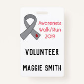 Volledig  Diabetes Ribbon badge (Voorkant)