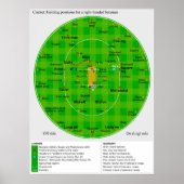 Volledig diagram van cricketposities poster (Voorkant)