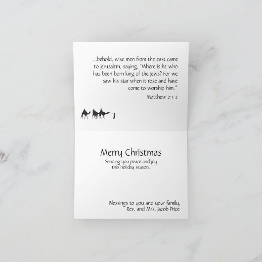 Volledig  drie-Wise Mannen kerst Feestdagen Kaart (Binnen)