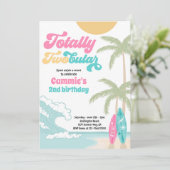 Volledig dubbelzijdig surfbordstrand 2e verjaardag kaart (Staand voorkant)