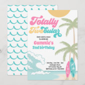Volledig dubbelzijdig surfbordstrand 2e verjaardag kaart (Voorkant / Achterkant)