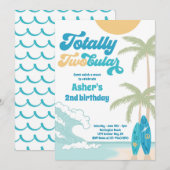 Volledig dubbelzijdig surfbordstrand 2e verjaardag kaart (Voorkant / Achterkant)