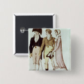 Volledig en half volledige jurken voor april vierkante button 5,1 cm (Voorkant /achterkant)