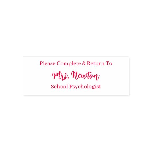 Volledig en retourstempel, Aangepast, Voltooi Zelfinktende Stempel (Design)