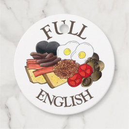 Volledig Engels Breakfast UK British Food Cuisine Bedankjes Labels