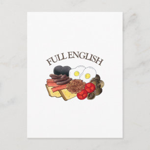 Volledig Engels Breakfast UK British Food Cuisine Briefkaart