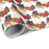 Volledig Engels Breakfast UK British Food Cuisine Cadeaupapier (Rol Hoek)