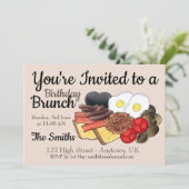 Volledig Engels Breakfast UK British Food Cuisine Kaart (Staand voorkant)