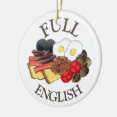 Volledig Engels Breakfast UK British Food Cuisine Keramisch Ornament (Links)