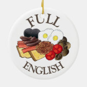 Volledig Engels Breakfast UK British Food Cuisine Keramisch Ornament (Achterkant)