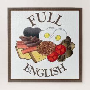 Volledig Engels Breakfast UK British Food Cuisine Legpuzzel