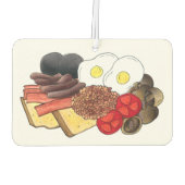 Volledig Engels Breakfast UK British Food Cuisine Luchtverfrisser (Achterkant)