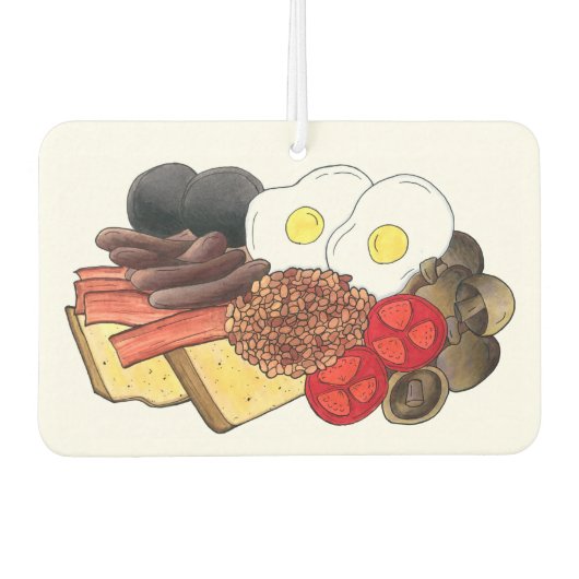 Volledig Engels Breakfast UK British Food Cuisine Luchtverfrisser (Voorkant)