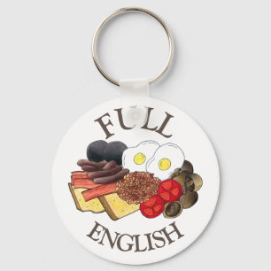 Volledig Engels Breakfast UK British Food Cuisine Sleutelhanger