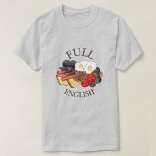 Volledig Engels Breakfast UK British Food Cuisine T-shirt