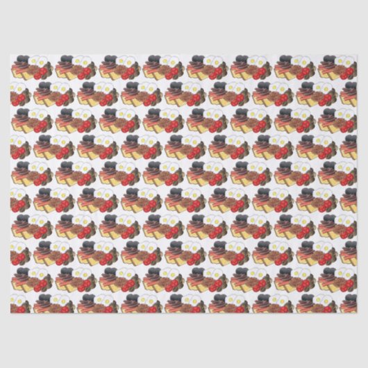 Volledig Engels Breakfast UK British Food Cuisine Tissuepapier (Voorkant)