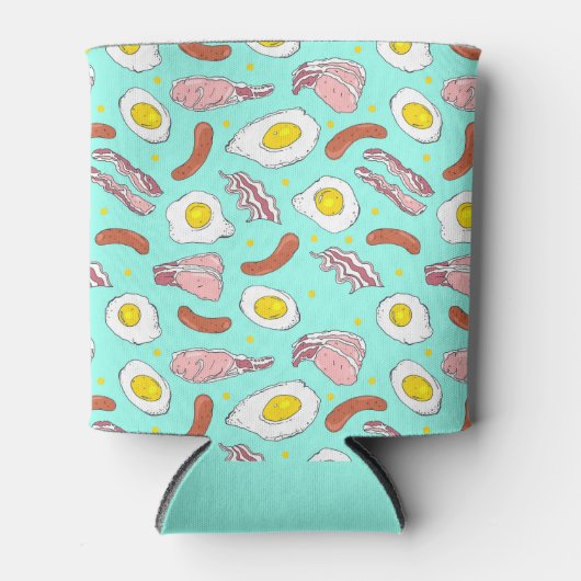 Volledig Engels Fried Breakfast Bacon Eggs Sauss Blikjeskoeler (Voorkant)