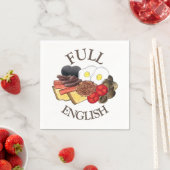 Volledig Engels ontbijt Brits ontbijt - Britse Din Servet (Insitu)