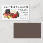 Volledig Engels ontbijt Brits ontbijt - Britse Din Visitekaartje (Voorkant / Achterkant)